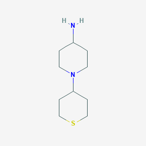 molecular formula C10H20N2S B1463343 1-(tetrahydro-2H-thiopyran-4-yl)piperidin-4-amine CAS No. 1158774-67-4