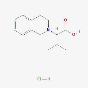 molecular formula C14H20ClNO2 B1463346 3-甲基-2-(1,2,3,4-四氢异喹啉-2-基)丁酸盐酸盐 CAS No. 1214122-46-9