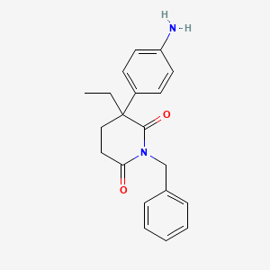 molecular formula C20H22N2O2 B14633469 3-(4-Aminophenyl)-1-benzyl-3-ethylpiperidine-2,6-dione CAS No. 52498-55-2