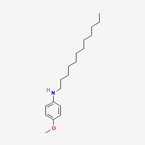 molecular formula C19H33NO B14633487 Benzenamine, N-dodecyl-4-methoxy- CAS No. 54574-77-5