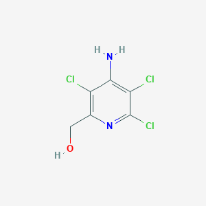 molecular formula C6H5Cl3N2O B14633490 (4-Amino-3,5,6-trichloropyridin-2-yl)methanol CAS No. 57254-32-7