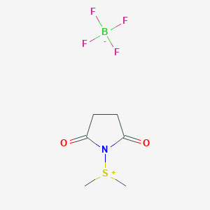 molecular formula C6H10BF4NO2S B14633518 (2,5-Dioxopyrrolidin-1-yl)(dimethyl)sulfanium tetrafluoroborate CAS No. 54884-50-3