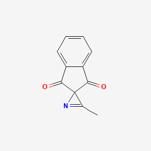 molecular formula C11H7NO2 B14633520 Spiro[2H-azirine-2,2'-[2H]indene]-1',3'-dione, 3-methyl- CAS No. 53919-50-9