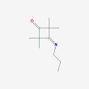 molecular formula C11H19NO B14633532 2,2,4,4-Tetramethyl-3-(propylimino)cyclobutan-1-one CAS No. 54133-32-3