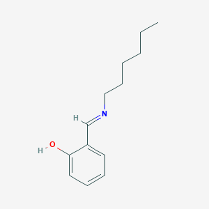 molecular formula C13H19NO B14633554 6-[(Hexylamino)methylidene]cyclohexa-2,4-dien-1-one CAS No. 52944-89-5