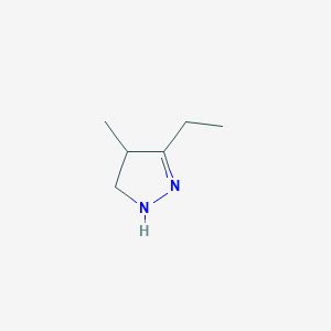 molecular formula C6H12N2 B14633569 3-Ethyl-4-methyl-4,5-dihydro-1H-pyrazole CAS No. 54490-63-0