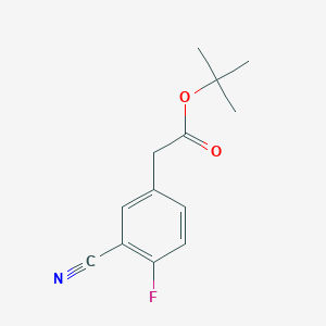 molecular formula C13H14FNO2 B1463361 Tert-butyl 2-(3-cyano-4-fluorophenyl)acetate CAS No. 951624-06-9