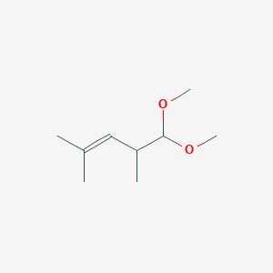 molecular formula C9H18O2 B14633645 5,5-Dimethoxy-2,4-dimethylpent-2-ene CAS No. 57279-09-1