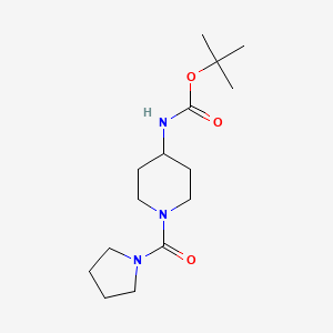 molecular formula C15H27N3O3 B1463367 叔丁基[1-(吡咯烷-1-基羰基)哌啶-4-基]氨基甲酸酯 CAS No. 899806-31-6