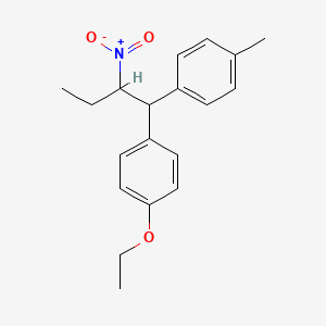 molecular formula C19H23NO3 B14633700 1-Ethoxy-4-[1-(4-methylphenyl)-2-nitrobutyl]benzene CAS No. 53982-28-8