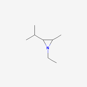 molecular formula C8H17N B14633704 1-Ethyl-2-isopropyl-3-methylaziridine CAS No. 55702-73-3