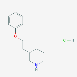 molecular formula C13H20ClNO B1463391 3-(2-Phenoxyethyl)piperidine hydrochloride CAS No. 1185298-31-0