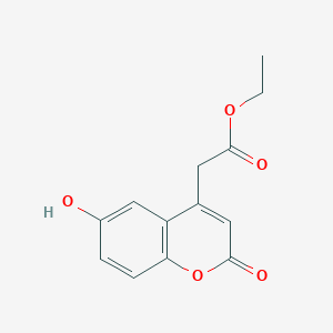 molecular formula C13H12O5 B1463392 ethyl 2-(6-hydroxy-2-oxo-2H-chromen-4-yl)acetate CAS No. 861537-12-4