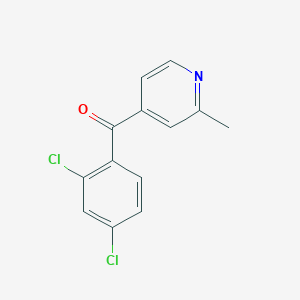 molecular formula C13H9Cl2NO B1463396 4-(2,4-二氯苯甲酰)-2-甲基吡啶 CAS No. 1187169-18-1