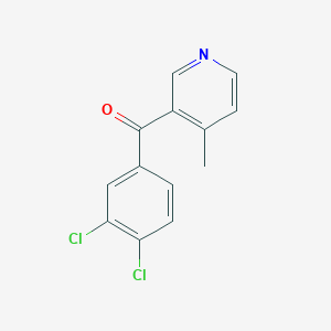 molecular formula C13H9Cl2NO B1463403 3-(3,4-二氯苯甲酰)-4-甲基吡啶 CAS No. 1187170-94-0