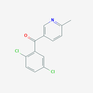 B1463404 5-(2,5-Dichlorobenzoyl)-2-methylpyridine CAS No. 1187169-38-5
