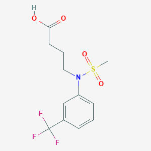 B1463416 4-{(Methylsulfonyl)[3-(trifluoromethyl)phenyl]amino}butanoic acid CAS No. 1266516-69-1