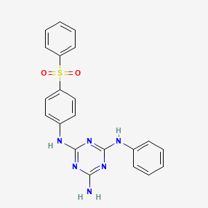 N~2~-[4-(Benzenesulfonyl)phenyl]-N~4~-phenyl-1,3,5-triazine-2,4,6-triamine