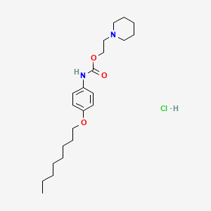 Carbamic acid, (4-(octyloxy)phenyl)-, 2-(1-piperidinyl)ethyl ester, monohydrochloride