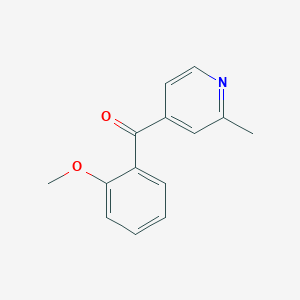 molecular formula C14H13NO2 B1463420 4-(2-Methoxybenzoyl)-2-methylpyridine CAS No. 1187170-26-8