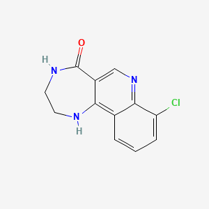 molecular formula C12H10ClN3O B1463426 8-chloro-1H,2H,3H,4H,5H-[1,4]diazepino[6,5-c]quinolin-5-one CAS No. 1255779-21-5