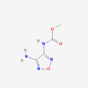molecular formula C4H6N4O3 B1463427 （4-氨基-1,2,5-恶二唑-3-基）氨基甲酸甲酯 CAS No. 1256628-07-5