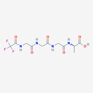 molecular formula C11H15F3N4O6 B14634313 N-(Trifluoroacetyl)glycylglycylglycyl-L-alanine CAS No. 55532-97-3