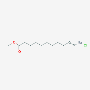 molecular formula C12H21ClHgO2 B14634317 Chloro(11-methoxy-11-oxoundec-1-en-1-yl)mercury CAS No. 56453-79-3