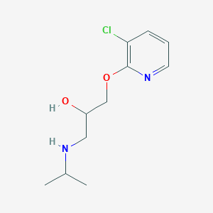 molecular formula C11H17ClN2O2 B14634345 1-[(3-Chloropyridin-2-yl)oxy]-3-[(propan-2-yl)amino]propan-2-ol CAS No. 54126-65-7