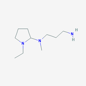 molecular formula C10H23N3 B1463435 N-(1-Ethylpyrrolidin-2-yl)-N-methylpropane-1,3-diamine CAS No. 1242902-35-7