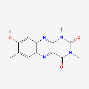 molecular formula C13H12N4O3 B14634354 1,3,7-Trimethylbenzo[g]pteridine-2,4,8(1H,3H,10H)-trione CAS No. 56196-97-5