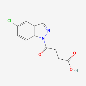 molecular formula C11H9ClN2O3 B1463436 4-(5-Chloro-1H-indazol-1-yl)-4-oxobutanoic acid CAS No. 1242871-15-3