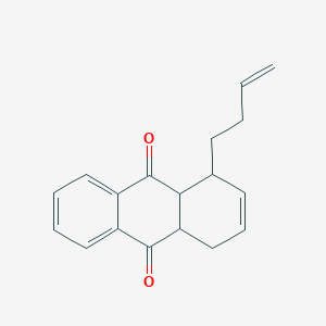 molecular formula C18H18O2 B14634373 1-(But-3-en-1-yl)-1,4,4a,9a-tetrahydroanthracene-9,10-dione CAS No. 52651-56-6