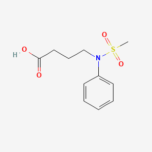 molecular formula C11H15NO4S B1463439 4-[(Methylsulfonyl)(phenyl)amino]butanoic acid CAS No. 1183951-26-9
