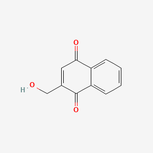 molecular formula C11H8O3 B14634398 1,4-Naphthalenedione, 2-(hydroxymethyl)- CAS No. 55700-10-2