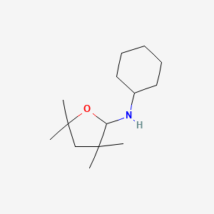 molecular formula C14H27NO B14634433 2-Furanamine, N-cyclohexyltetrahydro-3,3,5,5-tetramethyl- CAS No. 57261-81-1