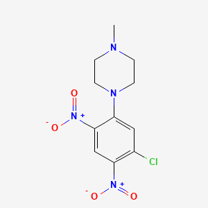 molecular formula C11H13ClN4O4 B14634443 1-(5-Chloro-2,4-dinitrophenyl)-4-methylpiperazine CAS No. 56224-37-4