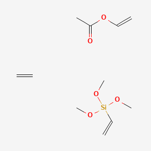 molecular formula C11H22O5Si B14634463 Ethene;ethenyl acetate;ethenyl(trimethoxy)silane CAS No. 52660-91-0