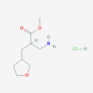 molecular formula C9H18ClNO3 B1463451 Methyl 3-amino-2-(oxolan-3-ylmethyl)propanoate hydrochloride CAS No. 1269151-30-5