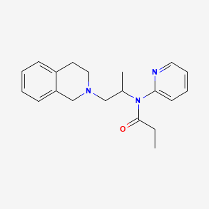 molecular formula C20H25N3O B14634523 N-(2-(3,4-Dihydro-2(1H)-isoquinolinyl)-1-methylethyl)-N-2-pyridinylpropanamide CAS No. 54153-06-9