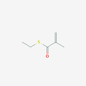 molecular formula C6H10OS B14634524 2-Propenethioic acid, 2-methyl-, S-ethyl ester CAS No. 54667-15-1