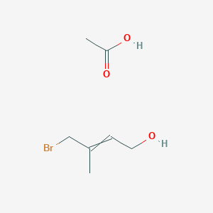 molecular formula C7H13BrO3 B14634534 Acetic acid;4-bromo-3-methylbut-2-en-1-ol CAS No. 55311-87-0