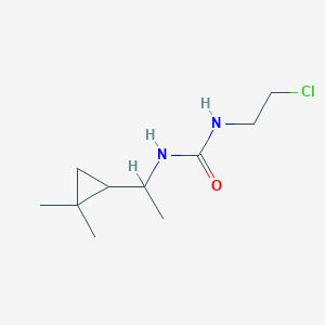 molecular formula C10H19ClN2O B14634548 N-(2-Chloroethyl)-N'-[1-(2,2-dimethylcyclopropyl)ethyl]urea CAS No. 54187-32-5