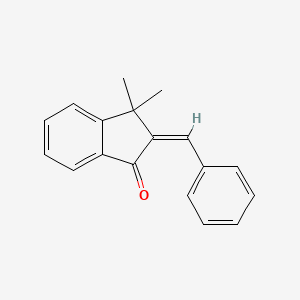 molecular formula C18H16O B14634580 2-Benzylidene-3,3-dimethyl-2,3-dihydro-1h-inden-1-one CAS No. 55953-72-5