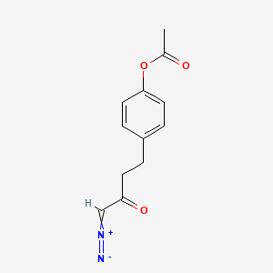 4-[4-(Acetyloxy)phenyl]-1-diazoniobut-1-en-2-olate