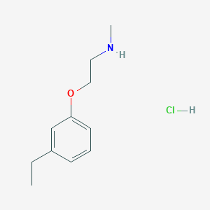 molecular formula C11H18ClNO B1463460 [2-(3-Ethylphenoxy)ethyl]methylamine hydrochloride CAS No. 1269075-67-3