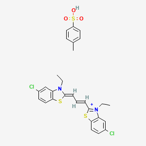 (2Z)-5-chloro-2-[(E)-3-(5-chloro-3-ethyl-1,3-benzothiazol-3-ium-2-yl)prop-2-enylidene]-3-ethyl-1,3-benzothiazole;4-methylbenzenesulfonic acid