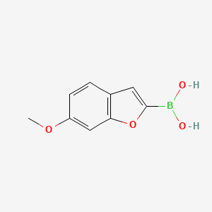 molecular formula C9H9BO4 B1463467 (6-Methoxybenzofuran-2-yl)boronic acid CAS No. 952737-54-1