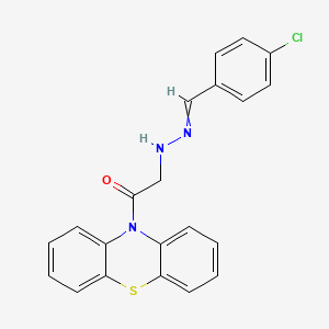 2-{2-[(4-Chlorophenyl)methylidene]hydrazinyl}-1-(10H-phenothiazin-10-yl)ethan-1-one