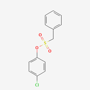 molecular formula C13H11ClO3S B14634687 Benzenemethanesulfonic acid, 4-chlorophenyl ester CAS No. 56620-21-4